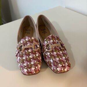HP Women's Pink and Gold Checkered Loafers